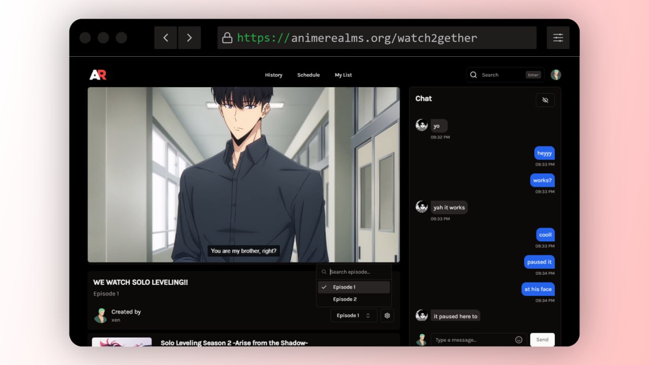 Watch2Gether: Watch Anime with Friends on Anime Realms