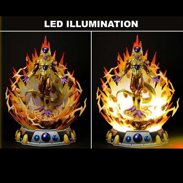 Golden Frieza Figure Illuminated