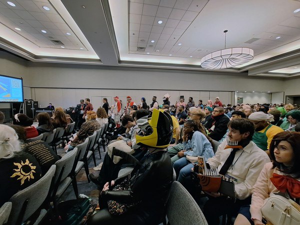 Crowd at the panel